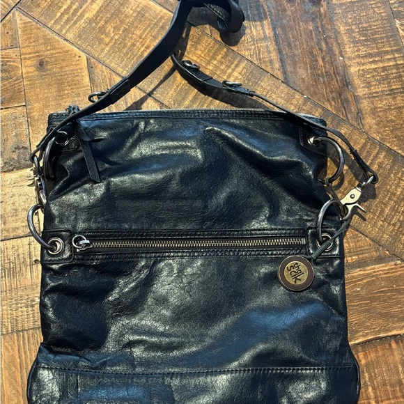 The Sak vintage black leather bag with floral Interior. Great condition - Picture 14 of 16